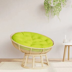 vidaXL Almofadão redondo Ø 100 x11 cm tecido oxford verde brilhante
