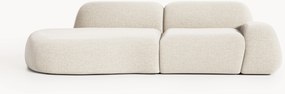 Módulo com chaise longue em bouclé Wolke (3 lugares)