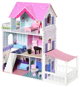 Barbie Dreamhouse Playset de casa de bonecas de 3 andares com piscina