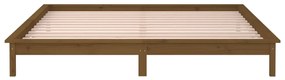 Estrutura cama casal pequena +LEDs 120x190 cm madeira castanho