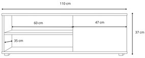 Armário para TV 110 cm - Branco