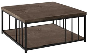 Mesa de Centro Zenn – Nogueira Preta – 90x90x40 cm