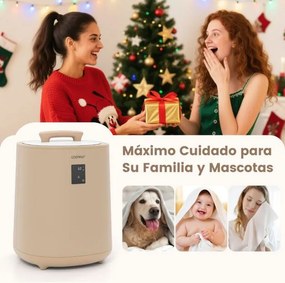 Aquecedor de toalhas para Casa de Banho de 18 L com tela LED e desligamento automático Cubo portátil castanho
