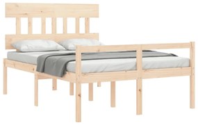 Cama de casal para idosos com cabeceira madeira maciça