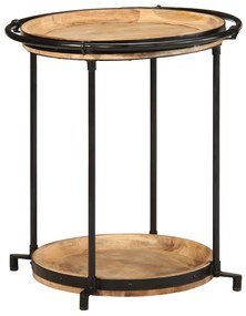 vidaXL Mesa de apoio Ø55x60 cm madeira de mangueira maciça