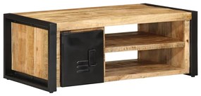 Mesa de centro 90x50x36 cm madeira de mangueira áspera maciça