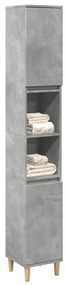 vidaXL Armário WC 30x30x190 cm derivados de madeira cinzento cimento