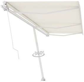 Toldo retrátil manual independente 600x350 cm cor creme
