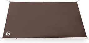 Lona de campismo 366x306 cm impermeável castanho