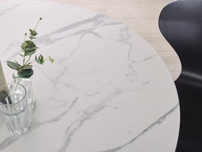 Mesa de jantar redonda de efeito mármore ⌀ 120 cm ODEON Beliani
