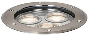 Conjunto de 3 Focos de Chão Modernos de Aço 3 Luzes IP65 - Tribus