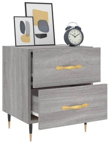Mesa cabeceira 40x35x47,5 cm derivados madeira sonoma cinza
