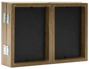 Moldura com três dobras 28x18 cm+2x(13x18 cm) castanho-claro