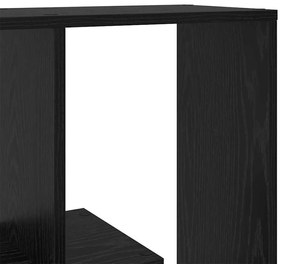 Estante Divisória Carvalho Preto 67x25x161.5 cm Madeira Engenheirada