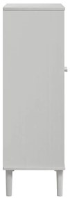 Sapateira SENJA aspeto vime 59,5x35x107cm madeira maciça branco