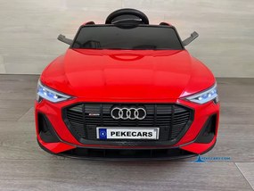 Carro eletrico crianças Audi E-TRON Quattro Sportback Ecrã MP4 12V 2.4G Vermelho