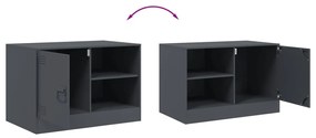 Móveis de TV 2 pcs 67x39x44 cm aço antracite