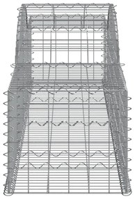 Cestos gabião arqueados 10pcs 300x50x40/60 cm ferro galvanizado