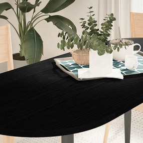 vidaXL Tampo de mesa 140x60x2 cm carvalho maciça oval castanho-escuro