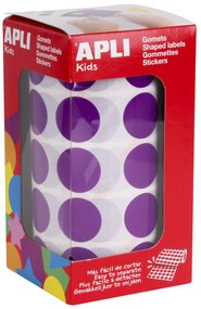 Rolo Autocolantes Redondo Roxo 20MM