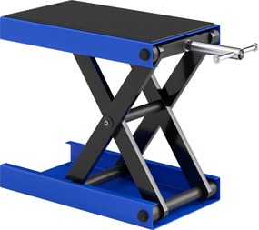 DURHAND Cavalete Elevador Dobrável e Antiderrapante em Aço e Borracha, 41.5x23.5x10-37 cm, Azul e Preto | Aosom Portugal