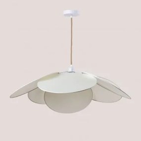 Lâmpada De Teto Suspensa Em Algodão Okai Branco Quebrado & Ø87 Cm - Sklum