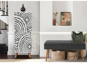 Conjunto de Mobiliário de Entrada Vegas – Branco/Antracite – Móvel par