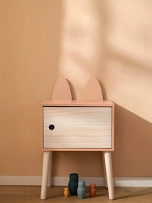 Mesa de cabeceira raposa, em madeira, FOXY ruivo