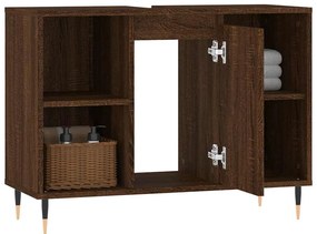 Armário casa banho 80x33x60 cm deriv.madeira carvalho castanho