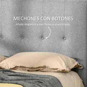 Cabeceira de Cama 160cm Cabeceira de Cama Estofada em Linho e Acolchoa
