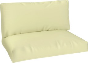 Outsunny Almofadas para Palete Euro 2 Peças 120x80 + 120x45 cm 20 cm Laváveis Bege | Aosom Portugal