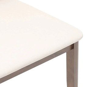 Cadeiras de jantar com almofadões 2 pcs madeira maciça castanho