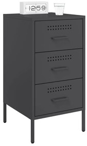 Mesa de cabeceira 36x39x68 cm aço preto