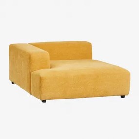 Módulo Chaise Longue Esquerdo Para Sofá Modular Bruna Tecido Chenille Mostarda - Sklum