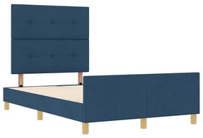 Cama vidaXL Azul 120x200 cm Tecido