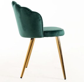 Cadeira Blume Gold Veludo - Verde