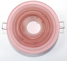 Pink Round Glass Ttilting Recessed Trim