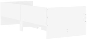 Estrutura cama de solteiro pequena c/ gavetas 75x190 cm branco