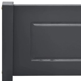 Estrutura de cama 180x200 cm pinho maciço cinzento