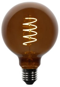 Conjunto de 5 lâmpadas LED E27 reguláveis G95 castanho 4W 120 lm 1800K