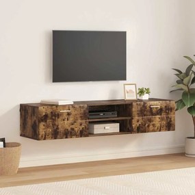 vidaXL Gabinete para TV com gaveta Carvalho fumado 150 x 39 x 30 cm