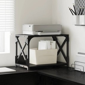vidaXL Suporte para Impressora Carvalho Preto 44 x 26 x 31.5 cm