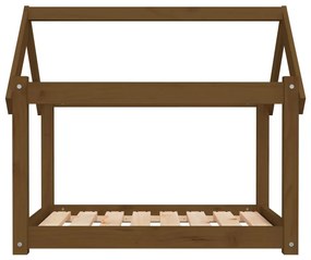 Cama para cães 81x60x70 cm pinho maciço castanho mel