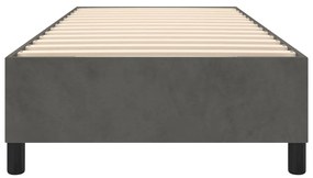 Estrutura de cama sem colchão 90x200 cm veludo cinzento-escuro