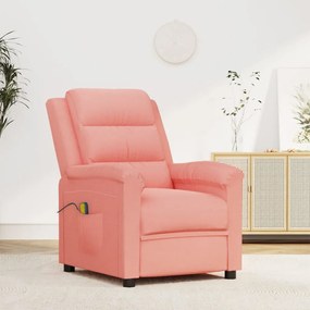 vidaXL Poltrona de massagens veludo rosa