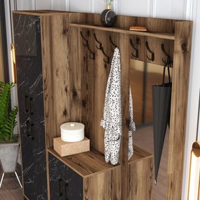 Cabideiro Berlin ABC – Noz Preto – 180x200x35 cm