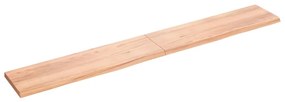 vidaXL Prateleira de parede 220x30x(2-4) cm carvalho tratado castanho