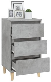 Mesa de cabeceira 40x35x70 cm derivados madeira cinza cimento