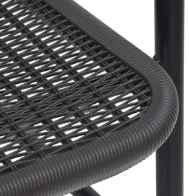 Cadeiras de jardim 6 pcs vime plástico e aço 110 kg