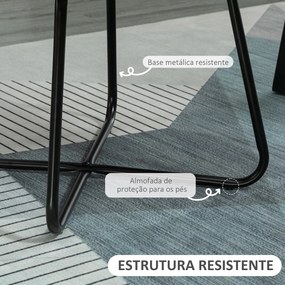 Cadeira de Sala de Jantar Estofada em Veludo com Base Metálica Cruzada Cadeira de Leitura 60x56,5x85 cm Cinza